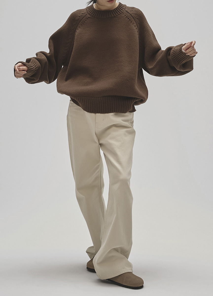 拉格蘭袖份量感針織上衣